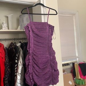 PURPLE SPARKLE HOUSE OF HOLLAND MINI DRESS